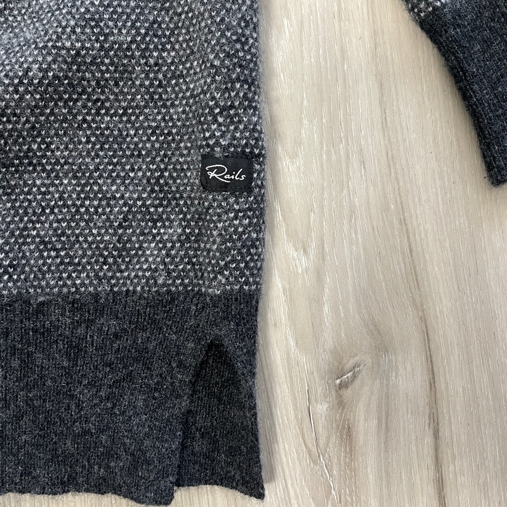 Rails Charcoal Ice Rune Wool Sweater Jumper Size … - image 3